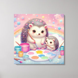Lienzo Cute Hedgehogs