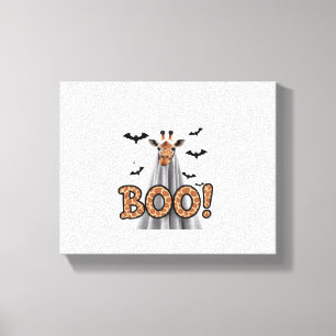 Lienzo Cute Jirafa Boo Halloween Disfraz Divertido Amante