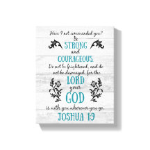 Cute Joshua 1:9 Canvas de guiones