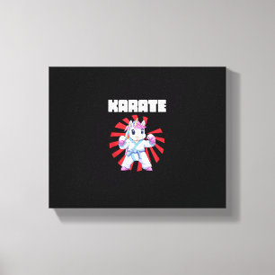 Lienzo Cute Karate Unicornio - MMA Karate Artes Marciales