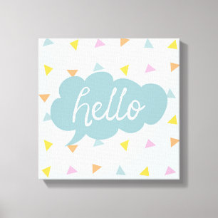 Lienzo Cute Pastel Hello