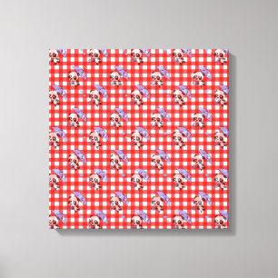 Lienzo Cute Red Gingham Check