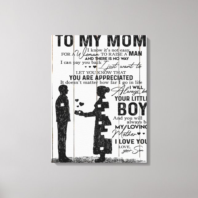 Lienzo Cute Son To My Mom Gift | Lovely Family Gift (Anverso)