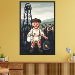 Lienzo Cute Victorian Baby Coal Miner