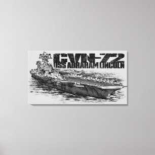 Lienzo CVN-72 Abraham Lincoln envolvió la lona