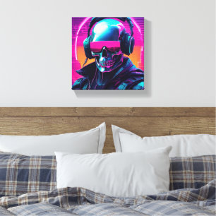 Lienzo cyber punk 3D
