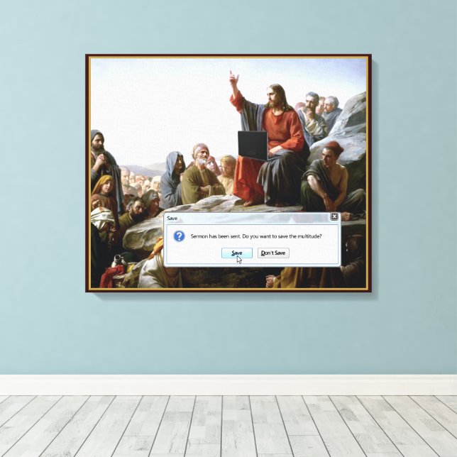 Lienzo Cyber Sermon Funny (Insitu (piso de madera))