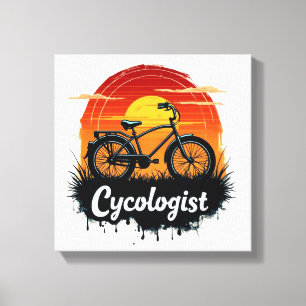 Lienzo Cycologist Bike Adventure: Tee gráfico atardecer