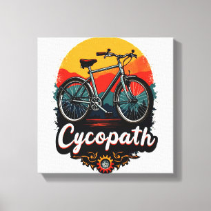 Lienzo Cycopath: Bicicleta energética y gráfico de puesta