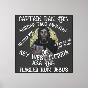 Lienzo Czar Capt Dan Camarón Taco Enchilada Jesús Alaska