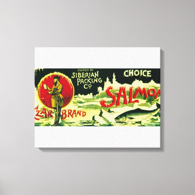 Lienzo Czar Salmon Can Label (Anverso)
