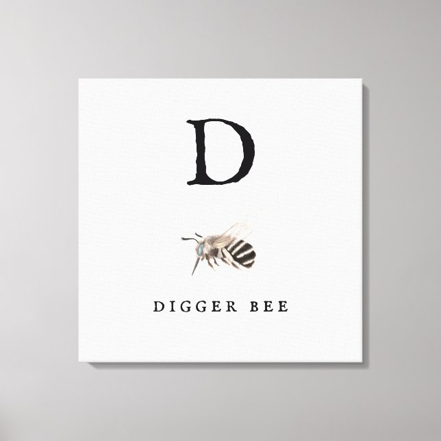 Lienzo "D" Digger Bee (Anverso)