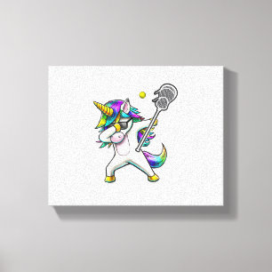 Lienzo Dabbing Unicorn Lacrosse Shirys Kids Unicorn Regal