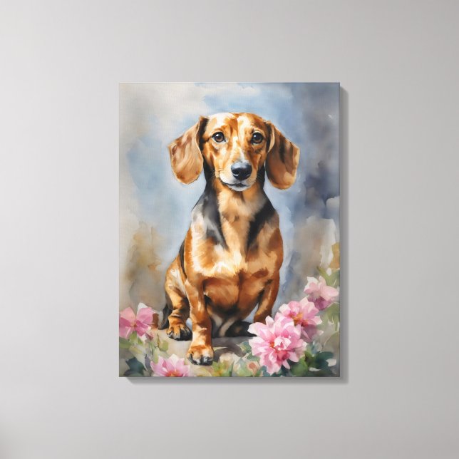 Lienzo Dachshund Artsy (Anverso)