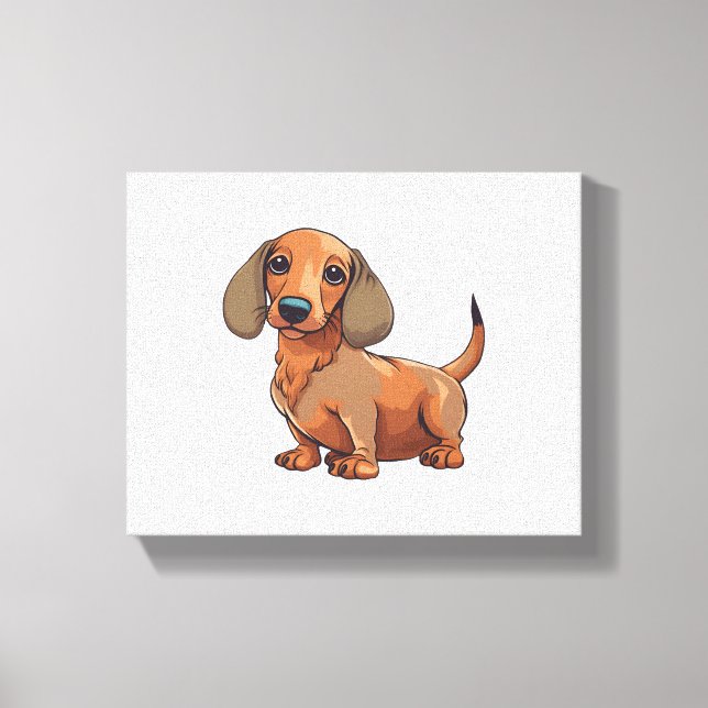 Lienzo Dachshund Dog Cute (Anverso)