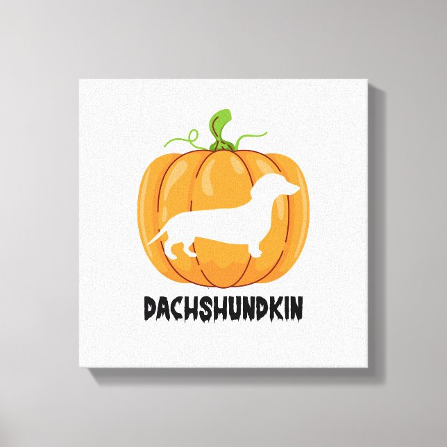 Lienzo Dachshund Halloween Dog (Anverso)