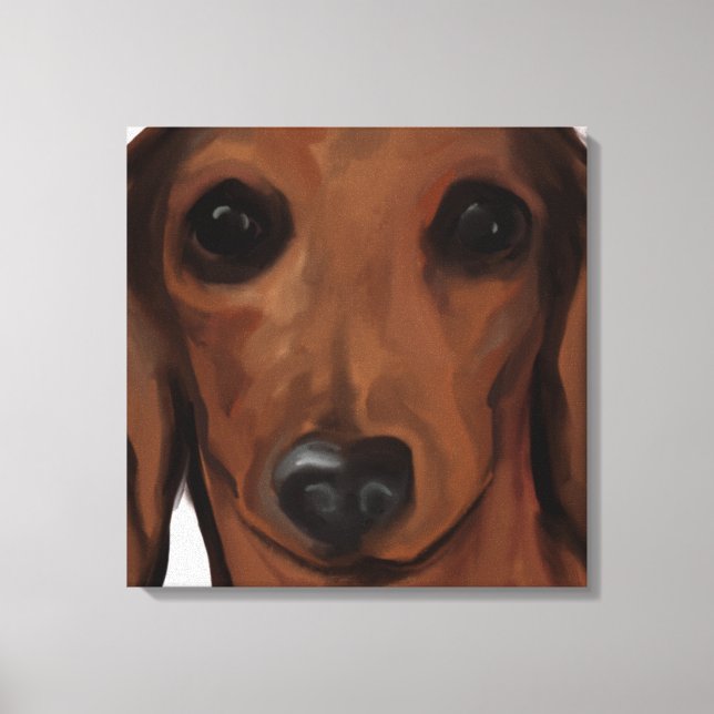 LIENZO DACHSHUND ROJO         (Anverso)