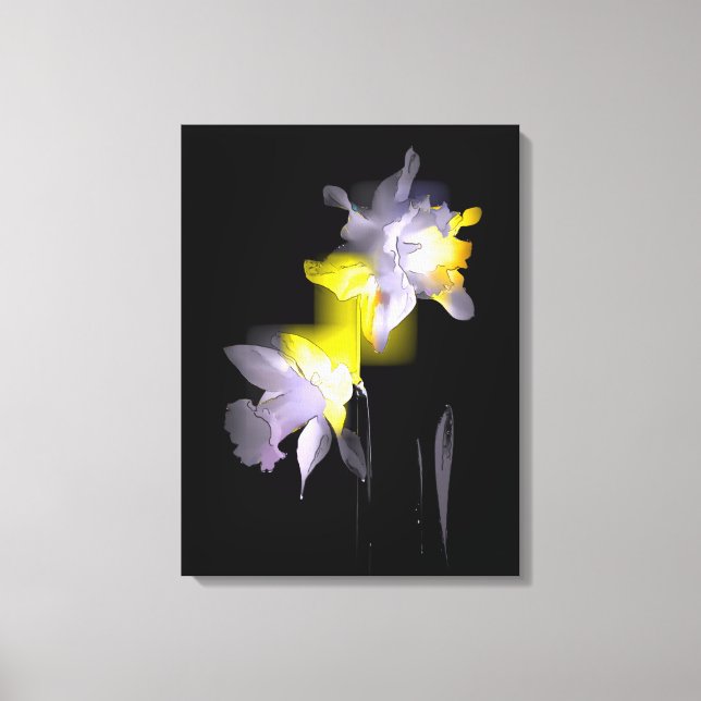 Lienzo Daffodils cubistas (Anverso)