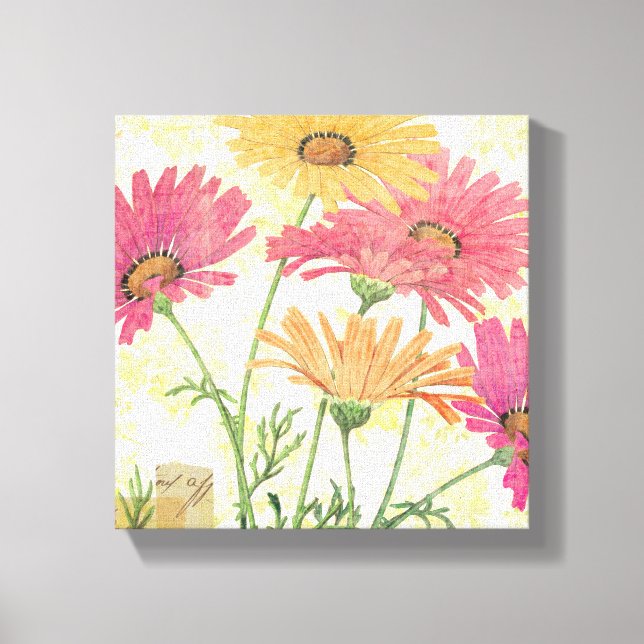 Lienzo Daisies decorativos (Anverso)
