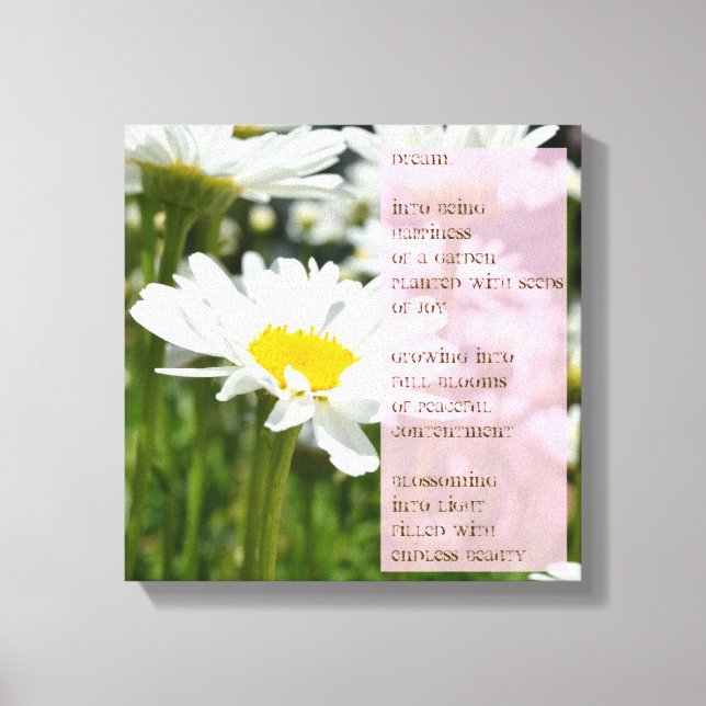 Lienzo Daisy Dream Poem Canvas Print (Anverso)