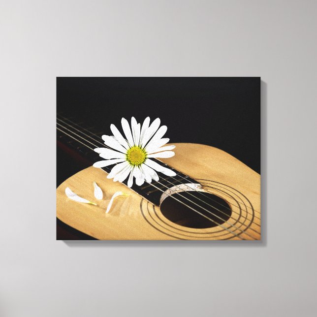 Lienzo Daisy en la guitarra (Anverso)