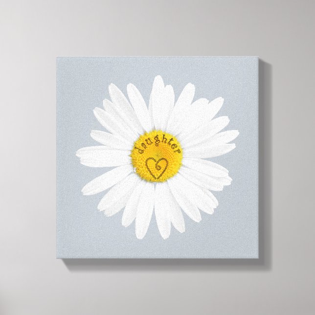 Lienzo Daisy Flower For Daughter Art Personalizar Backgro (Anverso)