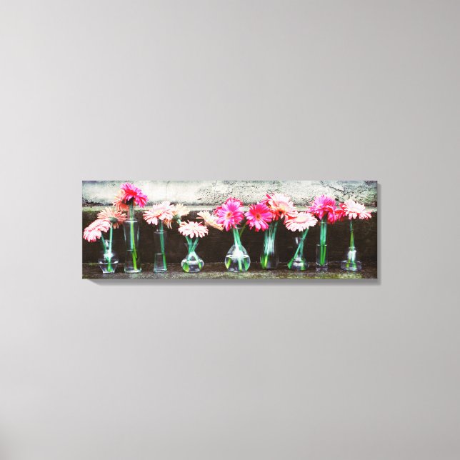 Lienzo Daisy rosa caliente (Anverso)