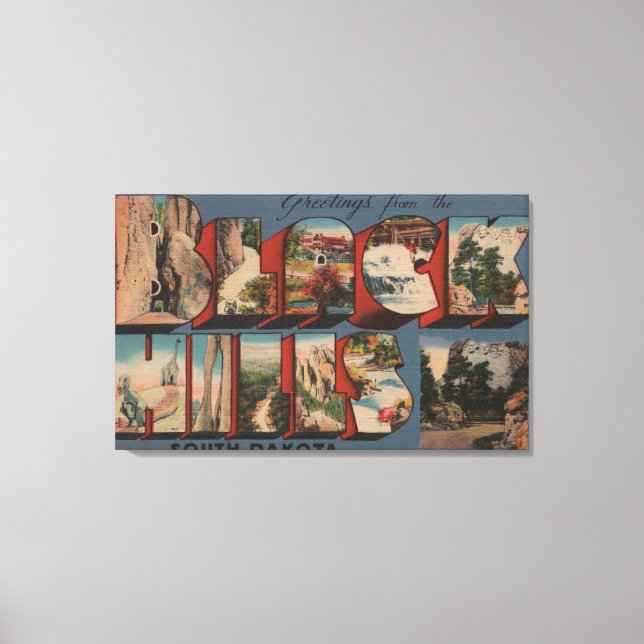 Lienzo Dakota del Sur - Colinas Negras - Monte Rushmore (Anverso)