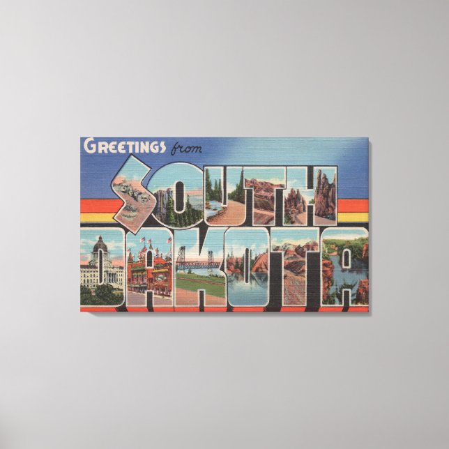 Lienzo Dakota del SurGrandes escenas de letrasDakota del  (Anverso)