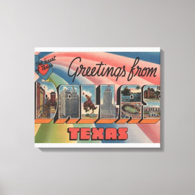 Lienzo Dallas, TexasLarge Letter ScenesDallas, TX (Anverso)
