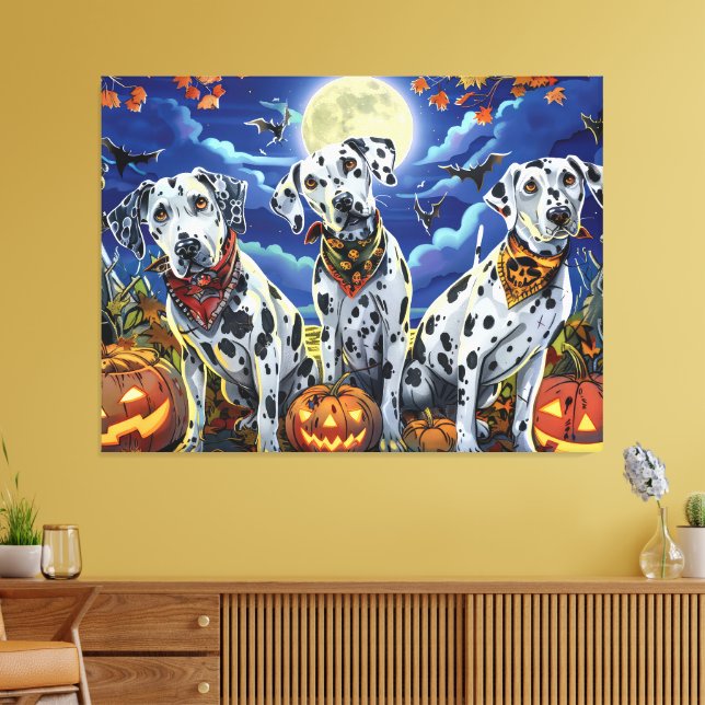 Lienzo Dálmata Halloween espeluznante (Insitu (Sala de estar))
