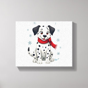 Lienzo Dalmatian Snowy Fun