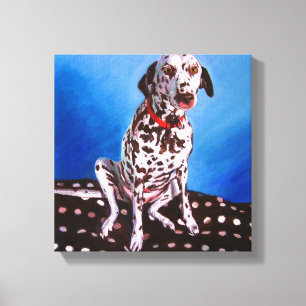 Lienzo Dalmatian sobre cojín esporádico 2011