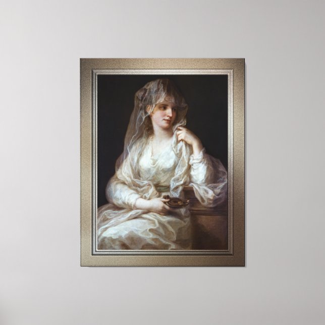 Lienzo Dama como virgen Vestal por Angelika Kauffmann (Anverso)