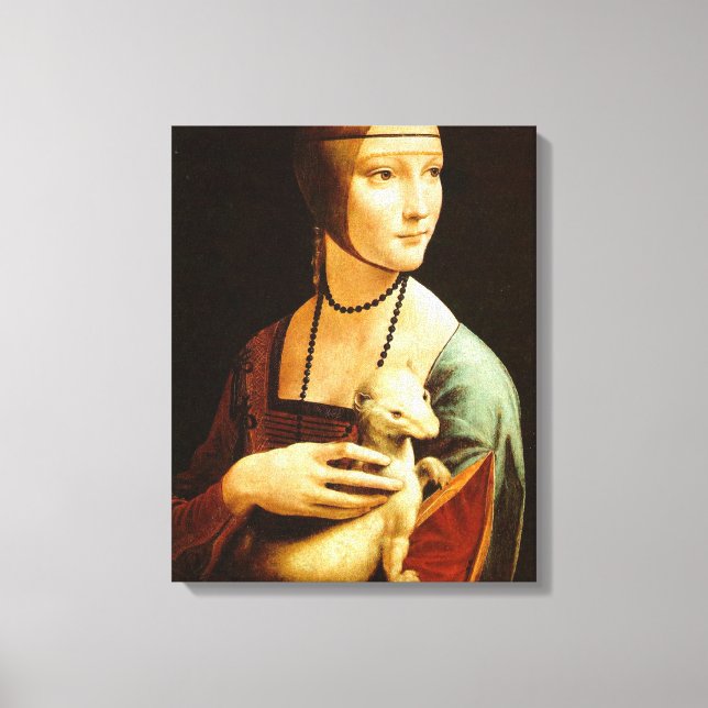 Lienzo Dama con Ermine, leonardo da Vinci (Anverso)