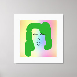 LIENZO DAMA CON PELO VERDE PLANCHADO