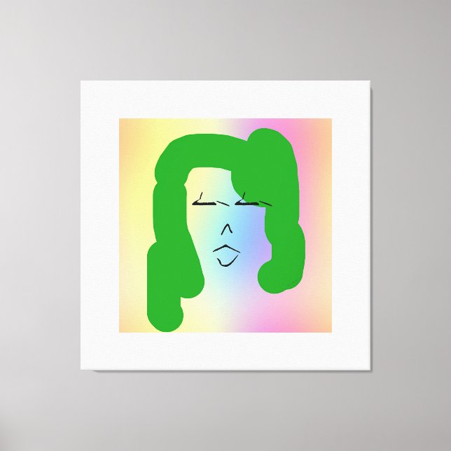 LIENZO DAMA CON PELO VERDE PLANCHADO (Anverso)