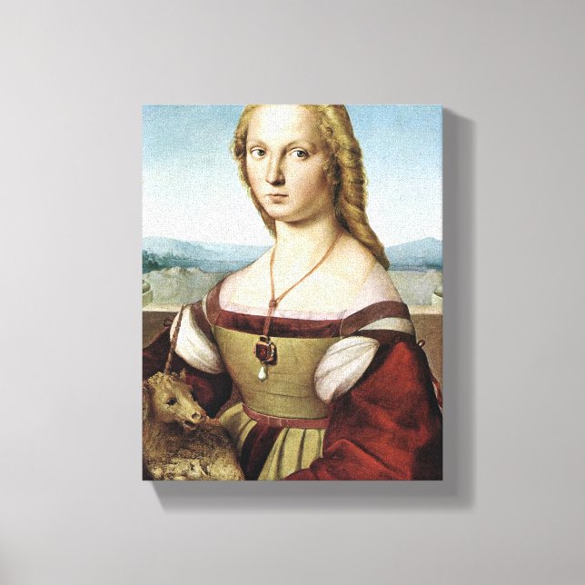 Lienzo Dama con Unicornio - Rafael - c1506 (Anverso)