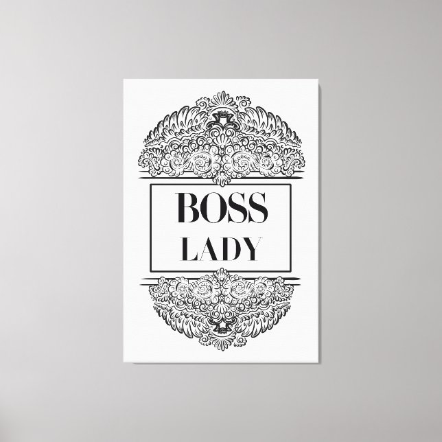 Lienzo Dama de Jefe - Empoderamiento elegante (Anverso)