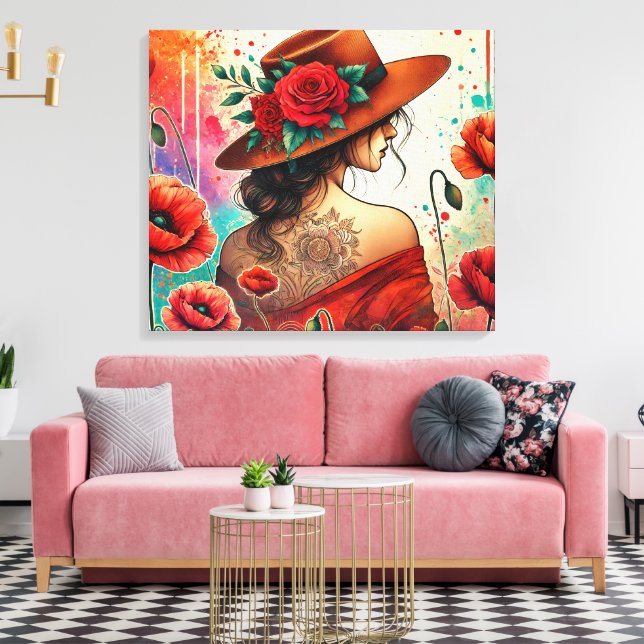 Lienzo Dama de la Moda (Insitu (Sala de estar))