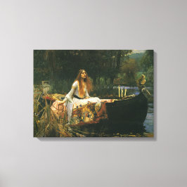 Lienzo Dama de Shalott en barco por John William Waterhou