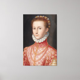 Lienzo Dama del siglo XVI en rosa