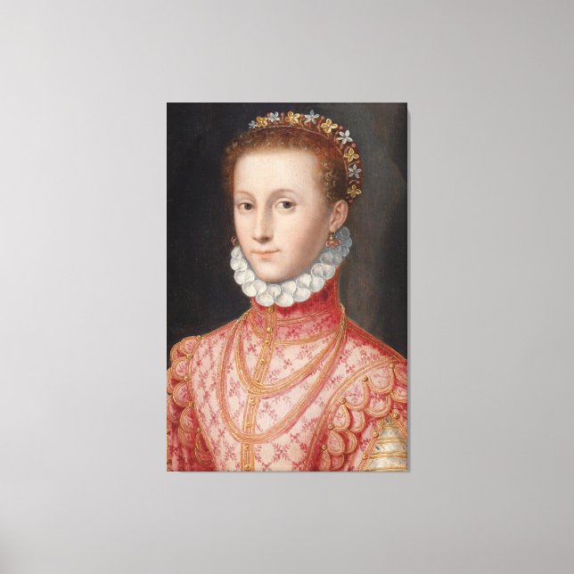 Lienzo Dama del siglo XVI en rosa (Anverso)