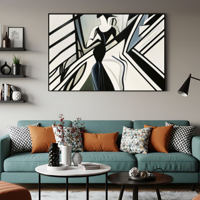 Lienzo Dama en Silueta Art Déco (Subido por el creador)