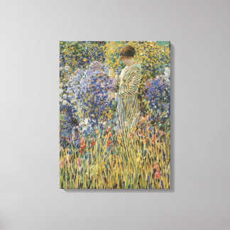 Lienzo Dama en un jardín de Frederick Frieseke, Bella Art