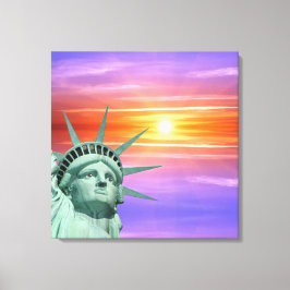 Lienzo Dama Libertad y Amanecer