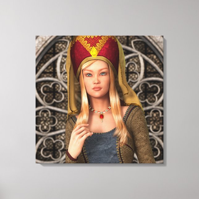 Lienzo Dama Medieval (Anverso)