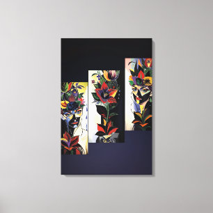 Lienzo Damas de colores