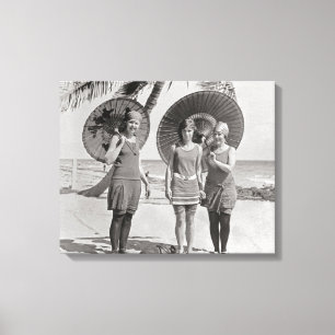 Lienzo Damas en la Playa, 1920