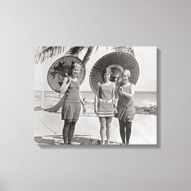 Lienzo Damas en la Playa, 1920 (Anverso)